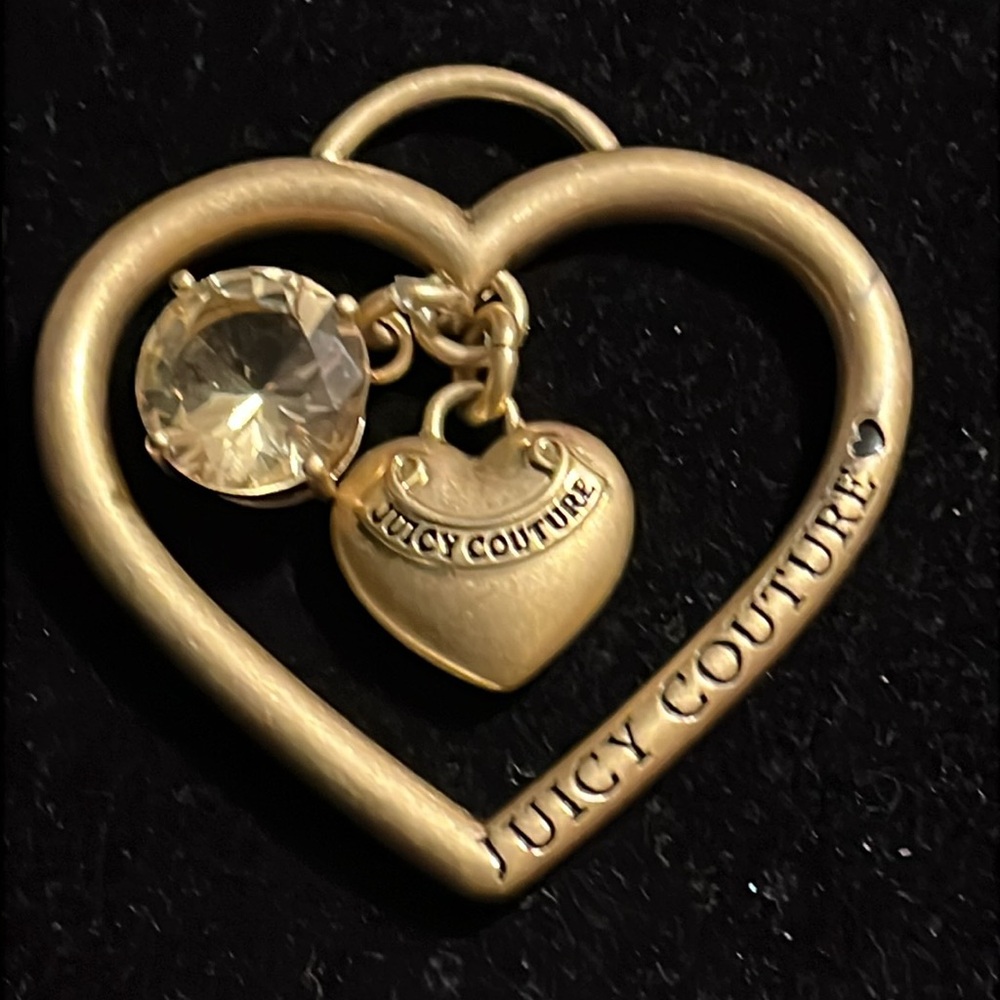 Juicy Couture Gold Heart Charm with Crystal Accent - Picture 9 of 17